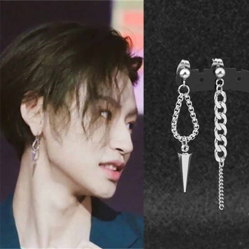 2017 Tassel Stud Earrings Female KPOP BTS Earrings Male Korean