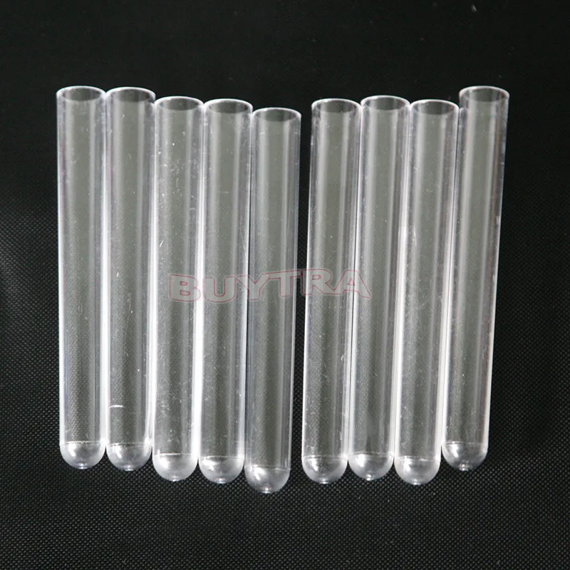 10 шт./упак. высококачественные прозрачные пластиковые пробирки 12x100 мм прозрачные пробирки