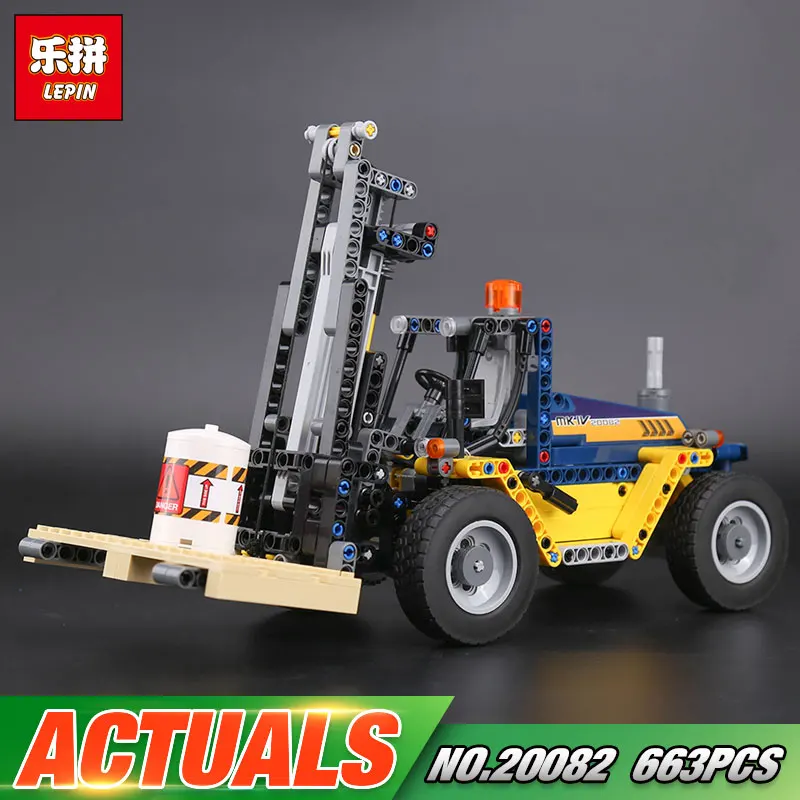 

Lepin 20082 Technic Toys The 42079 Forklift Truck Set Buidling Blocks Bricks Funny Car Model Kids Toys Christmas Birthday Gifts