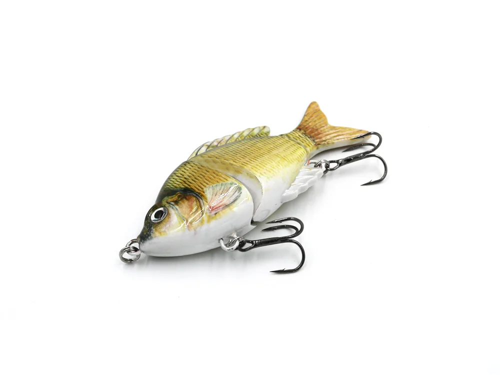 Lento de 3 Bait com 6 Wobblers Pesca Lifelike Fishing Lure 10 cm 22g Segmento Swimbait Crankbait Hard # Artificial Ganchos Tw301 11 Cheap Iscas artificiais