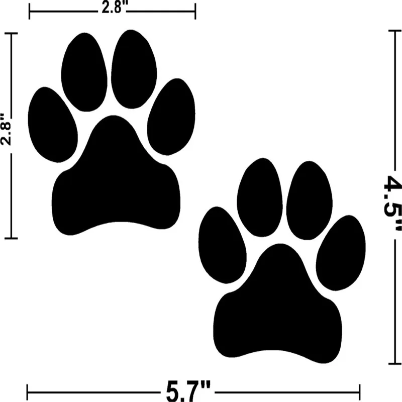 2 шт лапы принты-щенок собака-автомобиль, грузовик, блокнот, виниловая штампованная заготовка виниловые наклейки цвет белый