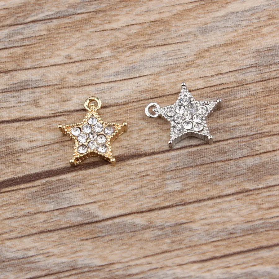 

10pcs 13x14mm crystal star charm for jewelry making fashion earring pendant fashion charms