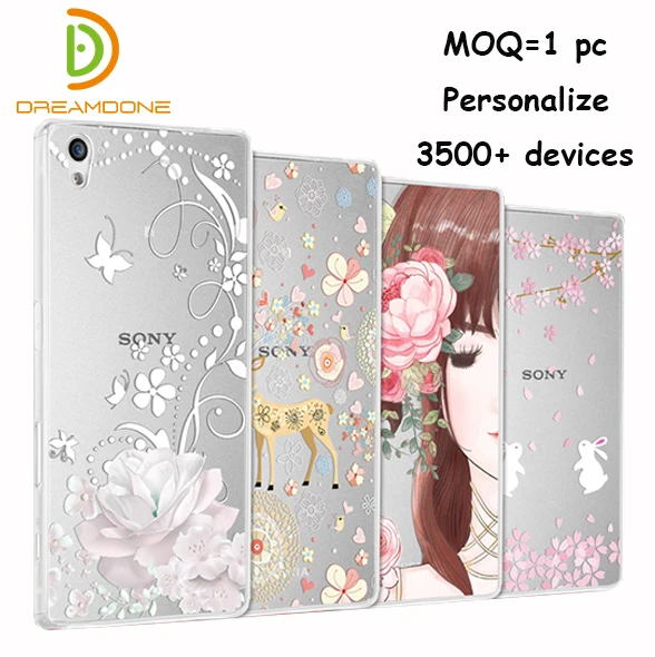 Индивидуальный мягкий прозрачный чехол для телефона sony xperia z5 premium/z5 plus/z5 + z4 z3 mini z2