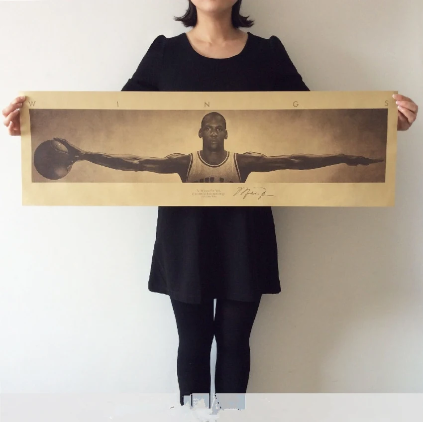 

Vintage NBA Basketball Star Mike Jordan Posters Home Decoration Detailed Antique Poster Wall Chart Retro Matte Kraft Paper