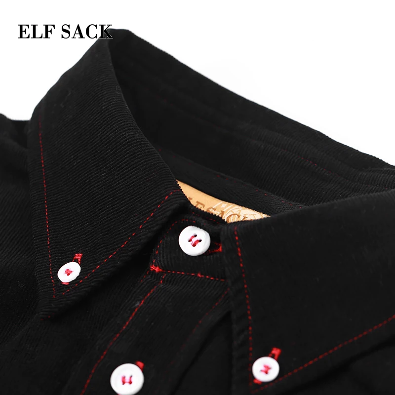 Женские хлопковые пальто ELFSACK повседневные короткие однотонные куртки с