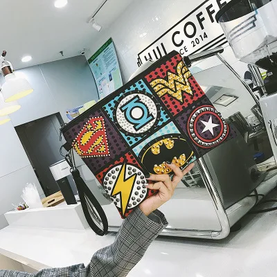 الرجعية مغلف مخلب بو الجلود مخلب حقيبة يد سيدة برشام فاسق رسول حقائب النساء سوبر بطل crossbody حقائب للنساء