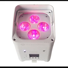 Rasha Core APP Mobile светодиодный светильник 4*18 Вт 6в1 RGBAW UV светодиодный светильник с питанием от батареи, Поддержка Android Iphone, быстрая зарядка