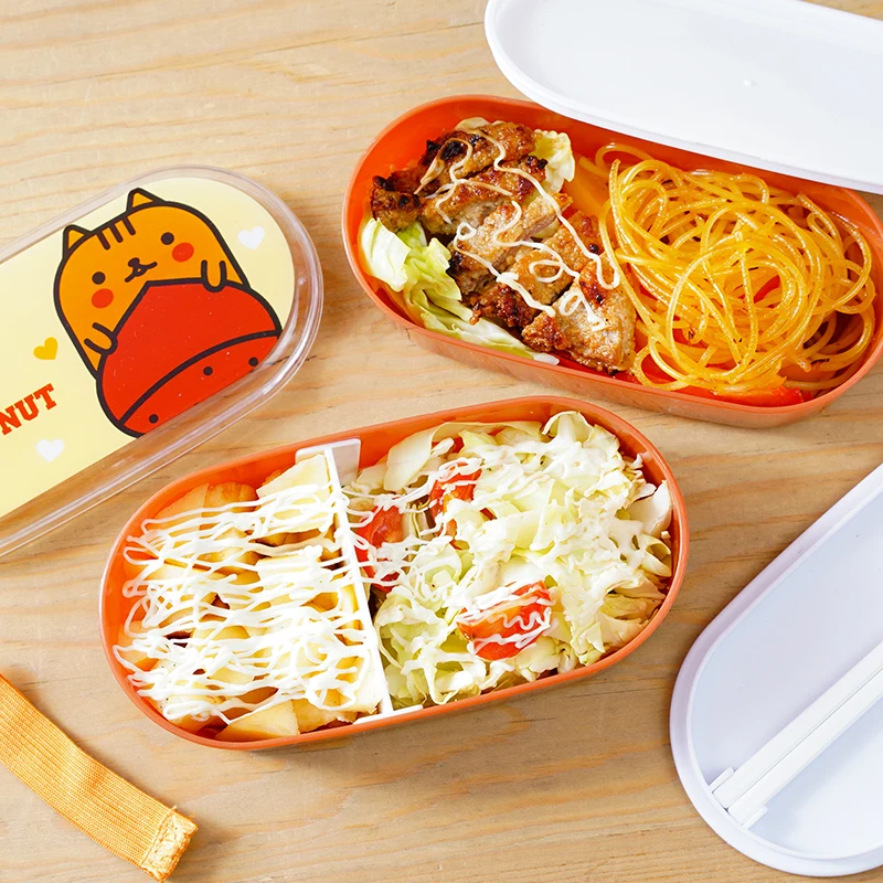 6 цветов Мультфильм Портативный Ланч бокс микроволновая печь Bento коробки