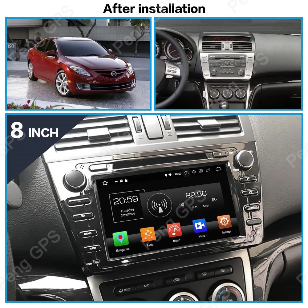 Perfect 2 Din 4G+32G Android 8.0 Car Radio for Mazda 6 Atenza 2008 2009 2010 2011 2012 Quad Core GPS Navigation CD DVD Player Bluetooth 4 Perfect 2 Din 4G+32G Android 8.0 Car Radio for Mazda 6 Atenza 2008 2009 2010 2011 2012 Quad Core GPS Navigation CD DVD Player Bluetooth 4