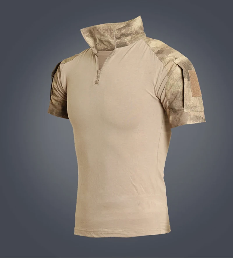 Мужской Камуфляжный топ с короткими рукавами милитари, камуфляжная рубашка, военные мужские охотничьи футболки