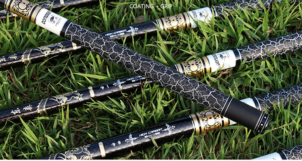 Fibra de Carbono Vara de Pesca Difícil para Grande Hight Taiwan Telescópica Pólo Mão Haste Super Carpa Peixe 3.6 M-8.1 m 3 Hight Fibra De Carbono 3.6 m-8.1 m