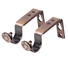 2 шт. 18-22 мм 2 шт. регулируемый металлический занавес драпировка стержень Кронштейн подходит для драпировки стержней(красная медь