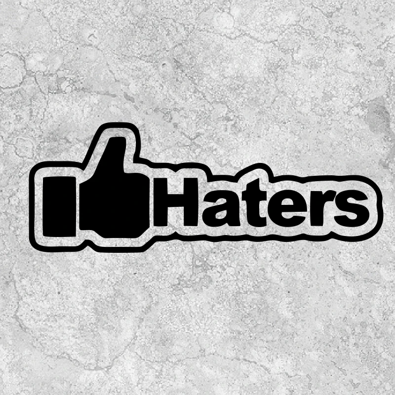 Give A Thumbs Up Haters Waterproof Car Whole Body Sticker Window Stickers Lateral Door StickersL18cm | Автомобили и мотоциклы