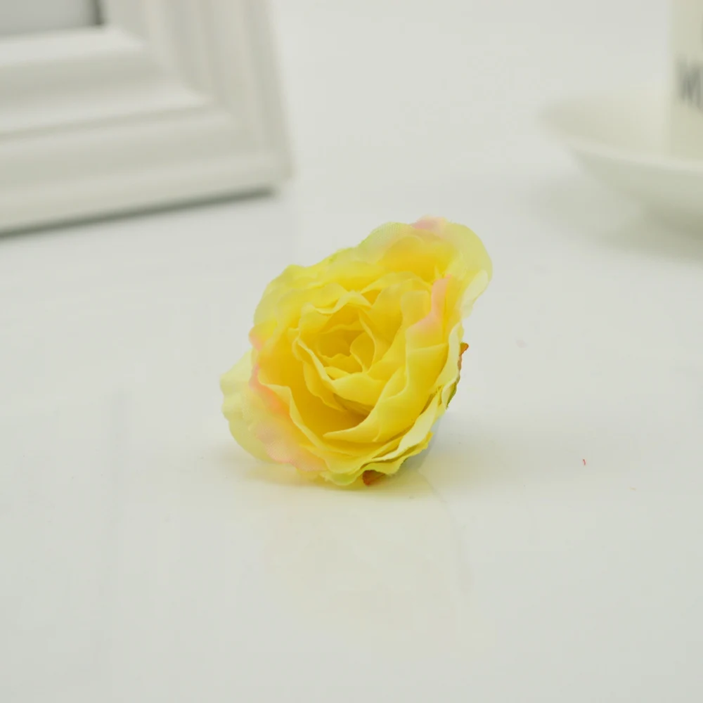10 шт. дешевая шелковая голова розы для домашнего свадебного украшения DIY ВЕНОК конфет Подарочная коробка Скрапбукинг поддельные аксессуары искусственный цветок