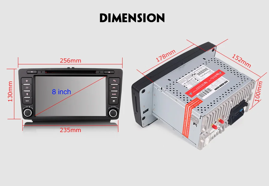 Cheap Erisin ES4826s 8 inch car dvd player android 9.0 2G RAM PX30 DAB OBD WIFI 3G for SKODA OCTAVIA 27