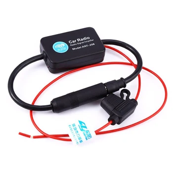 

12V 0.018A Universal Auto Car Radio FM Antenna Signal Amp Amplifier Booster Strengthen Radio FM AM Signal Amp Amplifier
