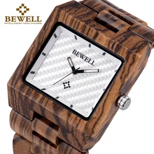 Мужские часы BEWELL, часы из натурального дерева, фирменный дизайн, часы ручной работы, мужские особенные Роскошные Кварцевые часы, аналоговые часы, подарок 016A