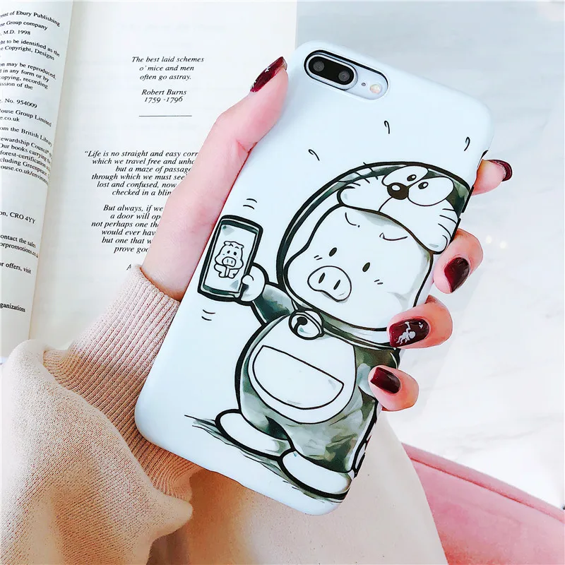 Чехол для iPhone The pig doraemon Прекрасный Простой глянцевый мягкая термополиуретановая