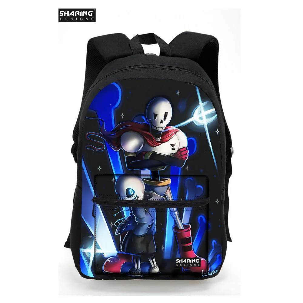 19 дюймов рюкзак Sans And Papyrus школьные рюкзаки для мальчиков и девочек детские сумки