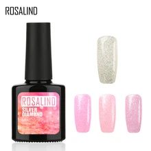 ROSALIND гель 1S 10 мл серебряный алмазный Гель-лак для ногтей Блестящий лак для ногтей цветной УФ-гель для ногтей впитывающий лак