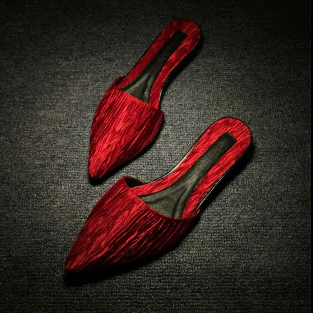 Koovan/женские шлепанцы; модель года; стелька из натуральной кожи; сезон лето; Новинка; шлепанцы на толстом каблуке; женские тапочки; сандалии на плоской подошве - Цвет: Красный