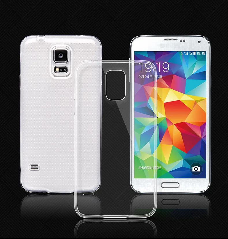 2014 Transparent Clear Rubber Soft TPU Case case for Samsung Galaxy S5 i9600 G900 Free Shipping&ampWholesales |
