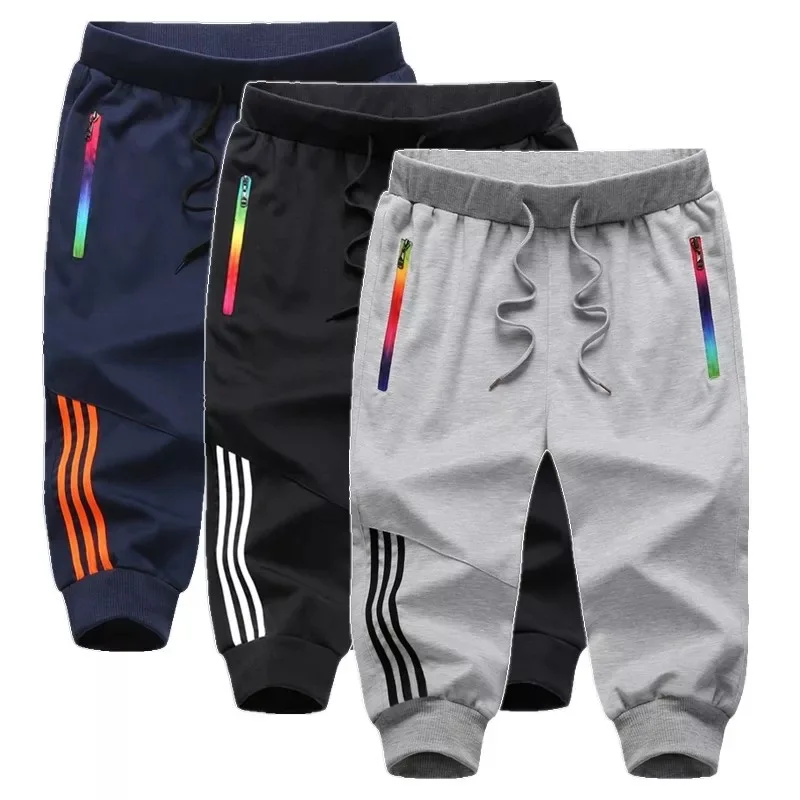 

3 Piece Beach Casual Shorts Men Summer Jogger Boardshorts Man Breathable Men Shorts Sportswear Knee Length Short Sweatpants Male