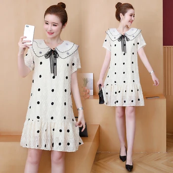 

womens woman ladies cute dots big plus size L-5XL XXL XXXL 3XL XXXXL 4XL 5XL slim loose Casual blouses blusas dress for women