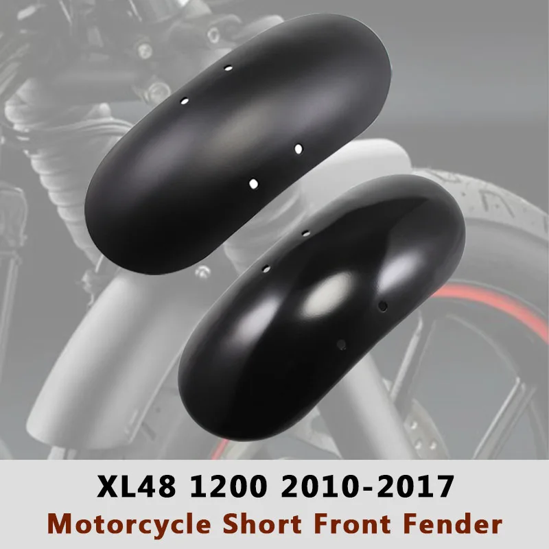 Motorcycle Short Front Fender Black For Harley Sportster XL48 Forty Eight XL 1200X 2010-2017 |