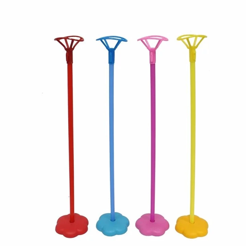 6 Pieces Balloon Cup with Stick and Flower Base Table Desktop Support Holder NEW