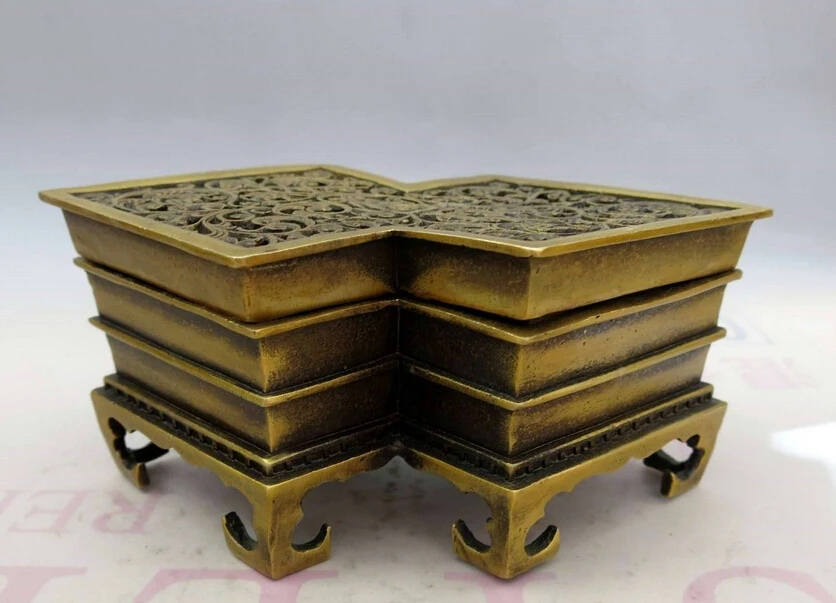 

wholesale factory China brass copper Diamond Decorative pattern Incense Burner censer Statue