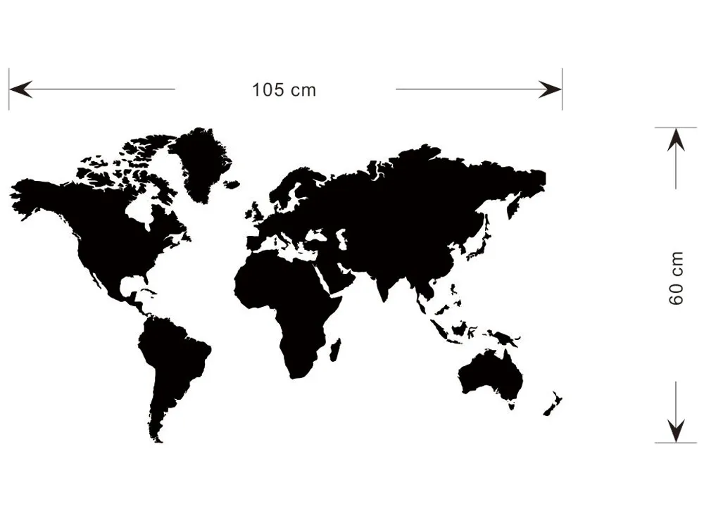 Модная Наклейка на стену s Декор карта мира Съемная виниловая наклейка на стену обои для дома и офиса художественная наклейка карта мира