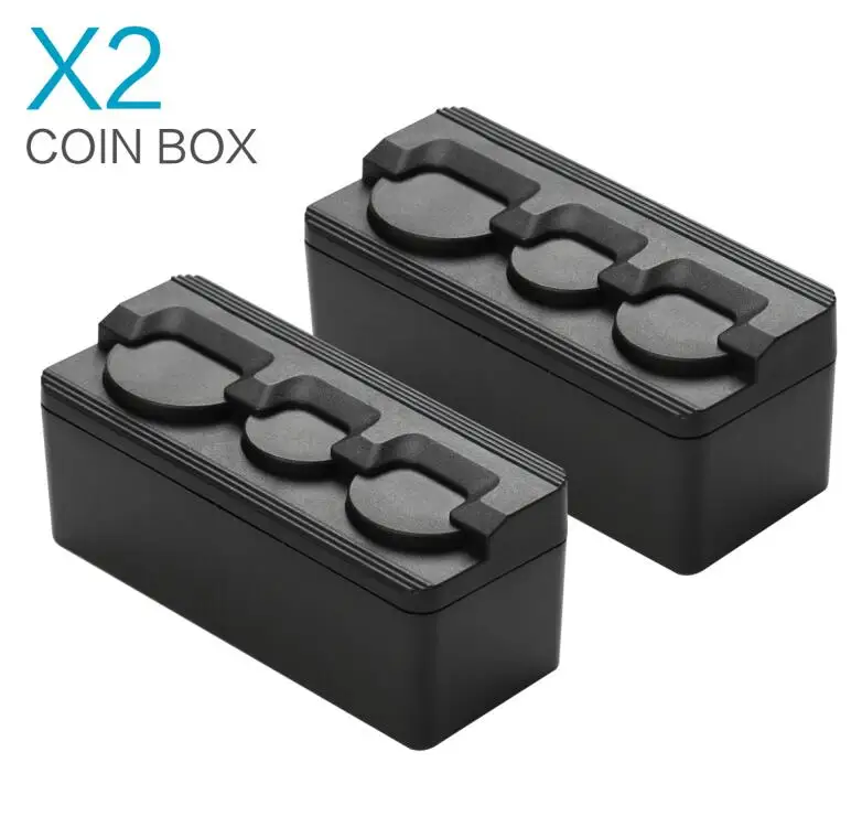 Smabee Автомобильный держатель для монет, свободный сменный ящик для хранения, может вместить бардачок, лоток, коробка для хранения, авто стиль - Название цвета: COIN BOX 2pcs