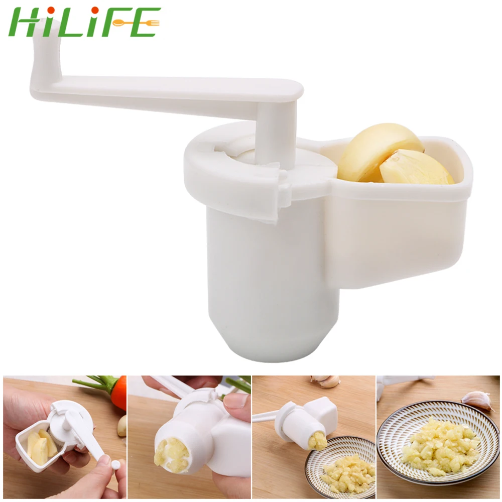 

HILIFE Garlic Grinder Cutter Fruit Vegetable Presses Tool Food Grade PP Ginger Crusher Muller Kitchen Squeeze Tools