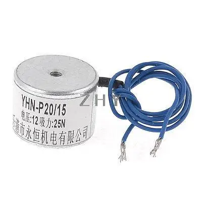 

20x15mm DC Electro Holding Magnet Attractive Force 2.5Kg 12V w 18.5cm Cable