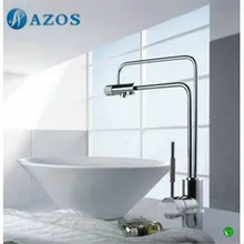 Смеситель для кухонной раковины фильтр для очистки воды кран Поворотный Смеситель хромированный лак настенное крепление одинарный кран для холодной воды CFCJ013