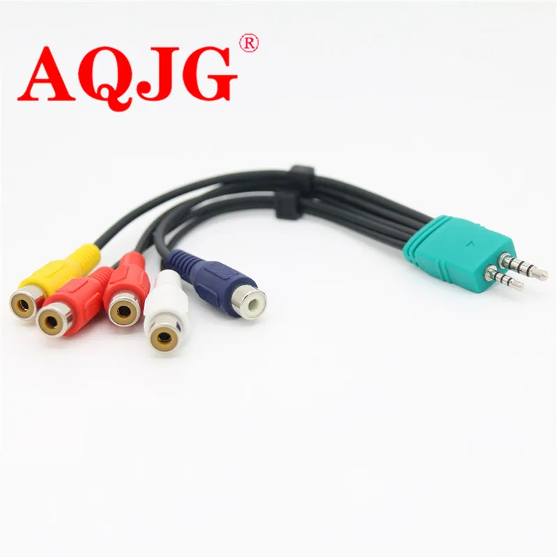 1pc 3.5mm + 2.5mm to 5RCA Audio Video AV Component Adapter Cable For Samsung LED LCD TV