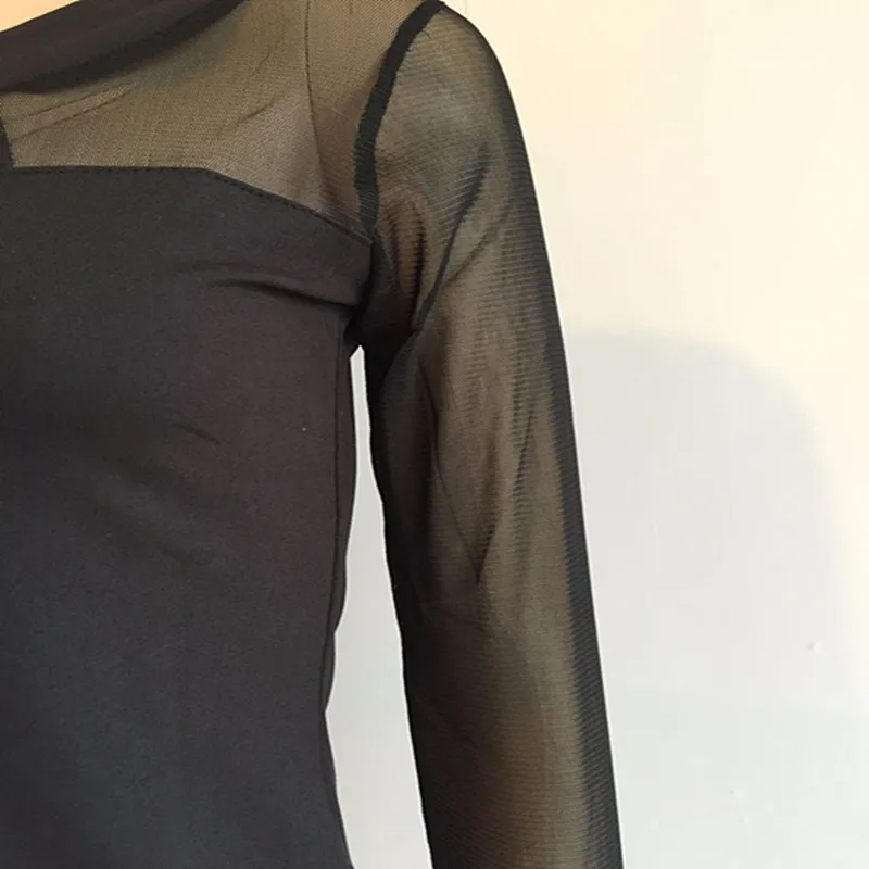 Sexy Women T-Shirt Black Long Sleeve Shoulder Party Backless T-shirt Costume Big Size Spring Top Fashion Lady Clothes Sexy Women T-Shirt Black Long Sleeve Shoulder Party Backless T-shirt Costume Big Size Spring Top Fashion Lady Clothes