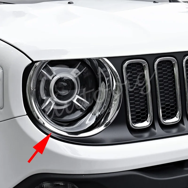 Buy Chrome Headlight Cover Trims FOR Jeep Renegade (BU