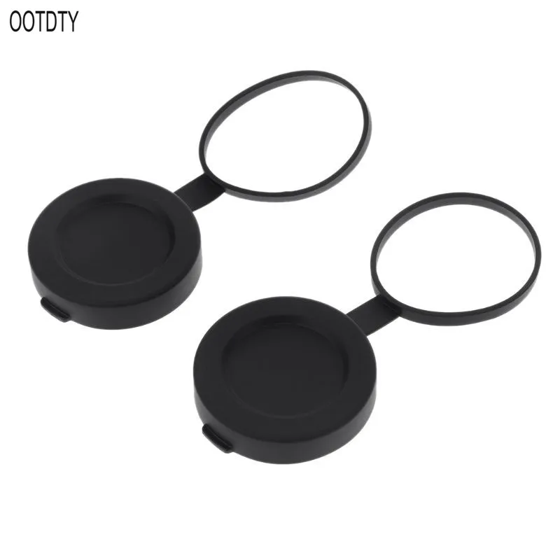 

OOTDTY 2 pieces Binoculars Protective Rubber Objective Lens Cap 42mm for Telescope with Outer Diameter 52-54mm