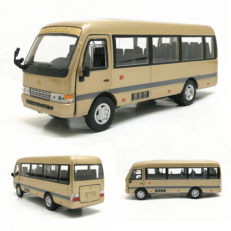 

1:32 Scale Toyota Coaster Business Bus Car Model Coche Simulation Auto Die-cast Metal Vehicles Toys For Children Gifts