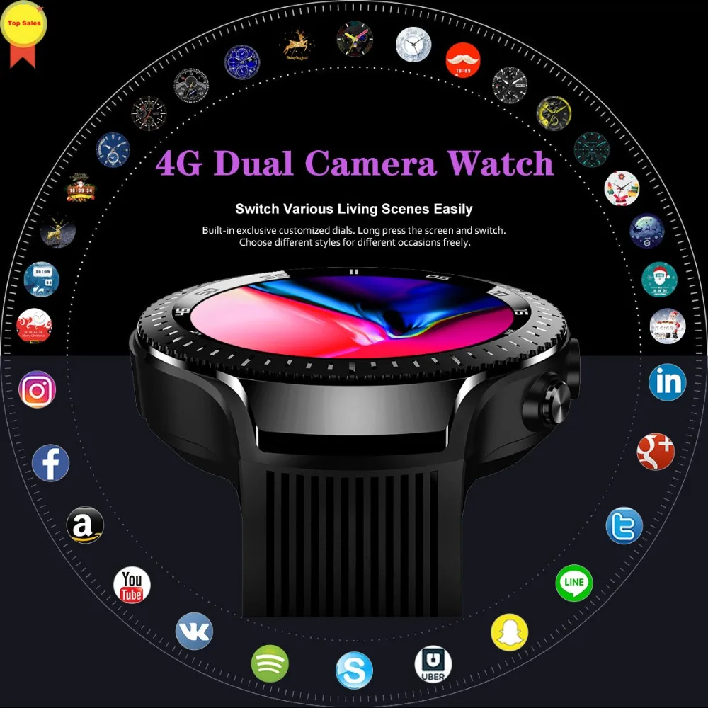Горячая Распродажа 2019 Смарт часы телефон Bluetooth4.0 MTK6739 четырехъядерный 1G + 16GB