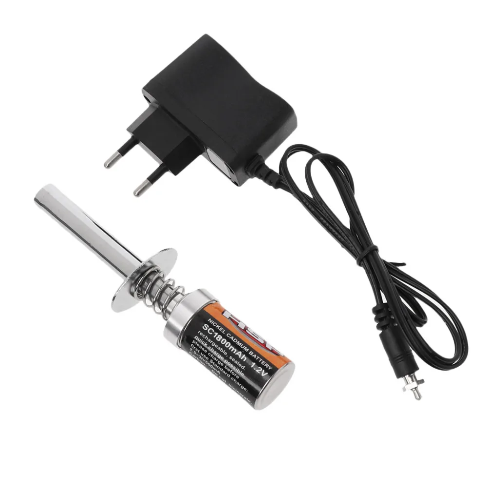 

High Quality Glow Plug Starter Igniter Charger for Gas Nitro Engine 1/10 1/8 RC Car JUN5-D