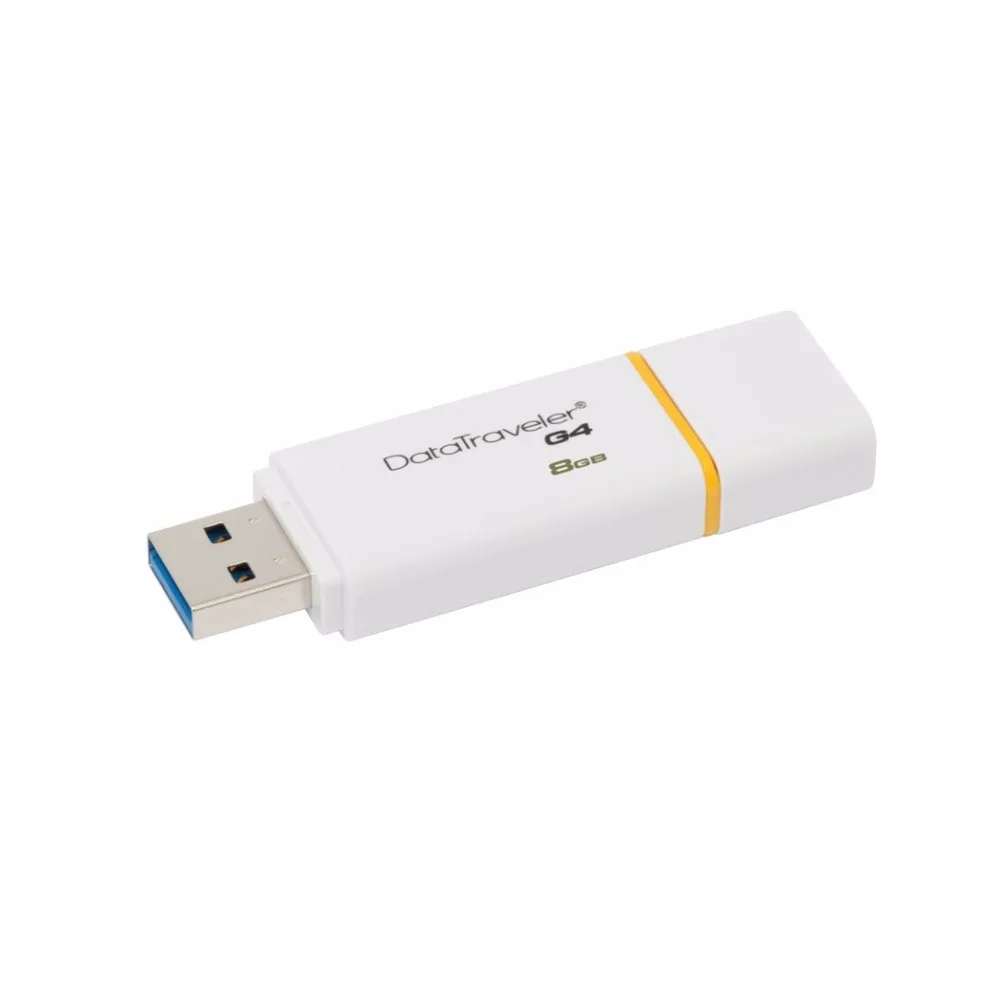 Kingston Technology DataTraveler G4 8 GB DE Memoria USB (USB 3,0 DE 8 GB USB tipo-A tipo Llave) Color Blanco y Amarillo