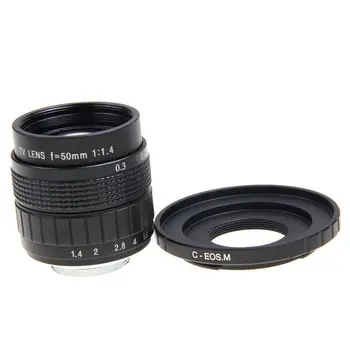

50mm F1.4 CCTV Movie lens + C Mount to Canon EOS M EOS M2 M3 M5 M6 M10 Mirrorless