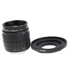 50mm F1.4 CCTV film lens + C dağı Canon EOS M EOS M2 M3 M5 M6 M10 aynasız