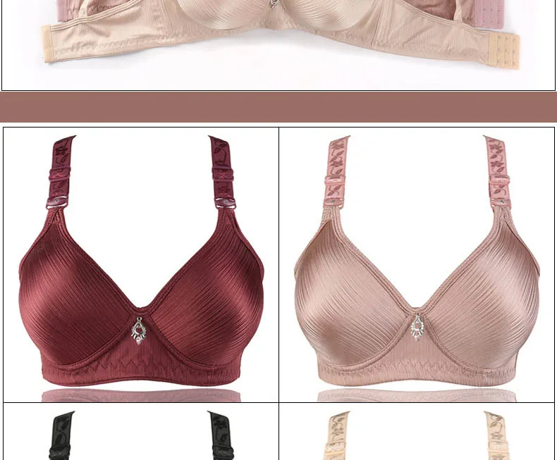 Women Bra Lingerie Ladies Strip Wire Free Seamless Brassiere Plus Size 36-42 B C Cup Bras Bralette Wireless Bra for Women 0026