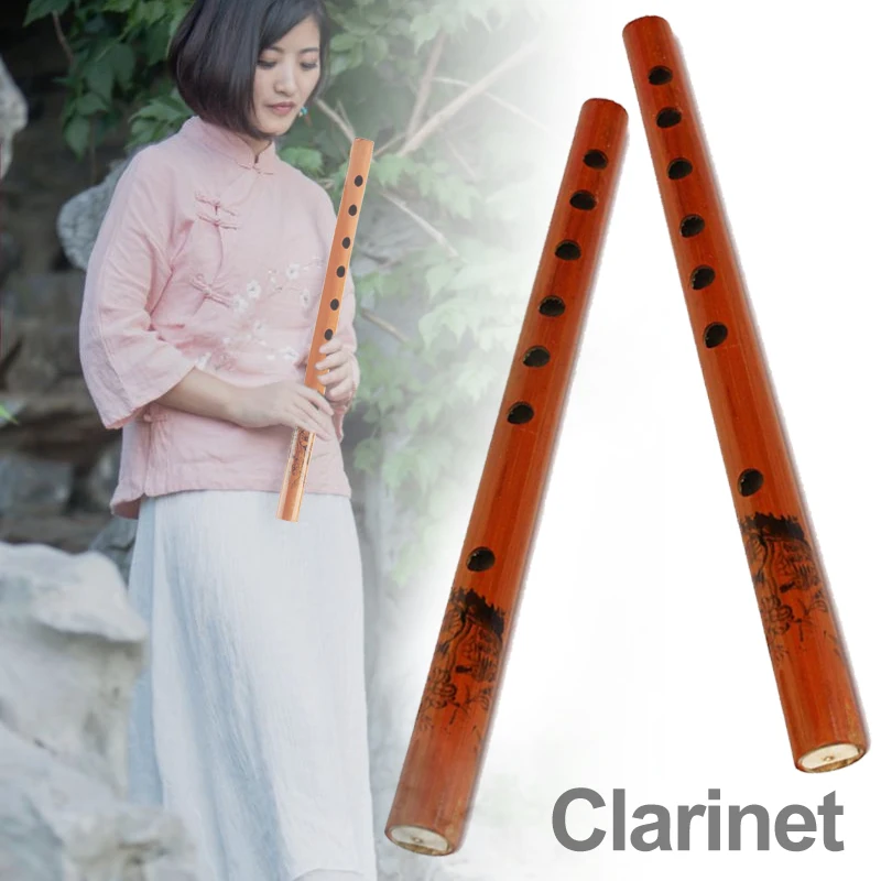 

Clarinet Musical Instruments Brown 24cm Study Music Bamboo Flute Gift Professional A Treble Soprano Champagneflute Chinese