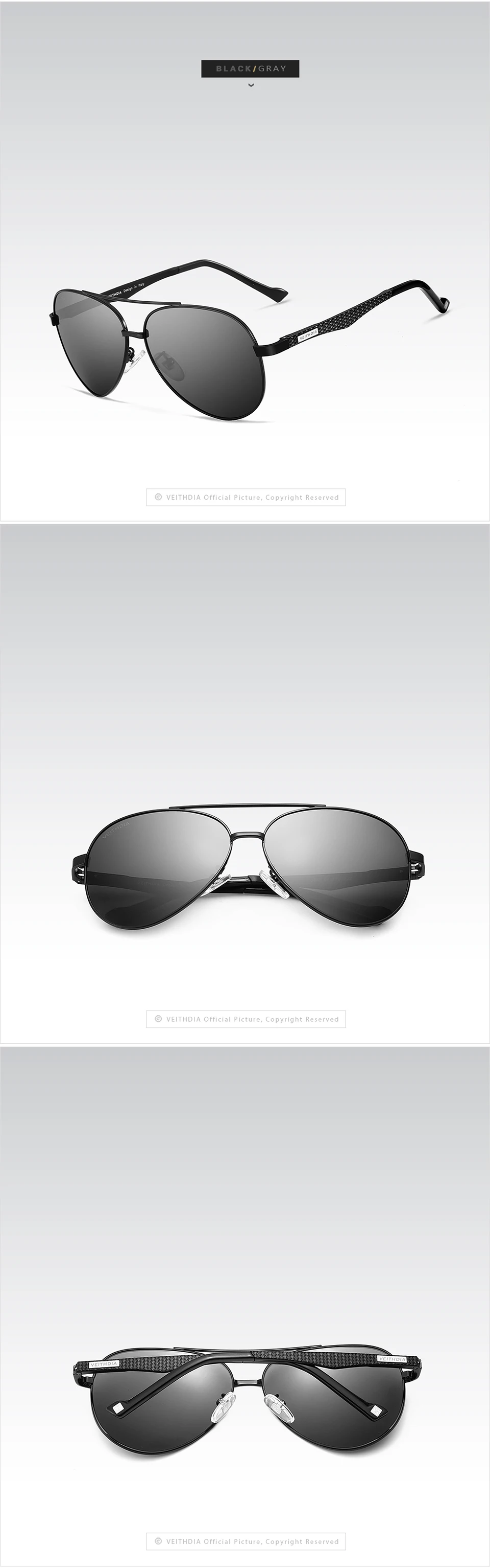 Мужские солнцезащитные очки VEITHDIA в винтажном стиле из алюминиево-магниевого сплава, солнцезащитные очки для пилота, аксессуары для мужчин VT3850