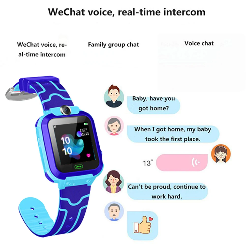 Новейшие умные часы Q12B Детские Смарт-часы телефон часы жизнь водонепроницаемый LBS Позиционирование трекер S0S SIM вызов часы